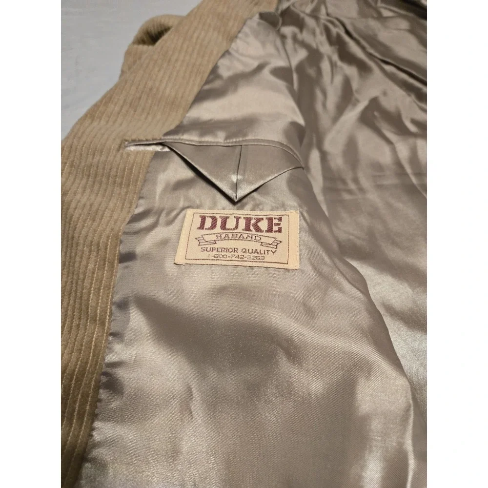 NWT Duke Haband Barrage 42R‎ Corduroy Mens Blazer Suit Jacket Brown Lined Luxe